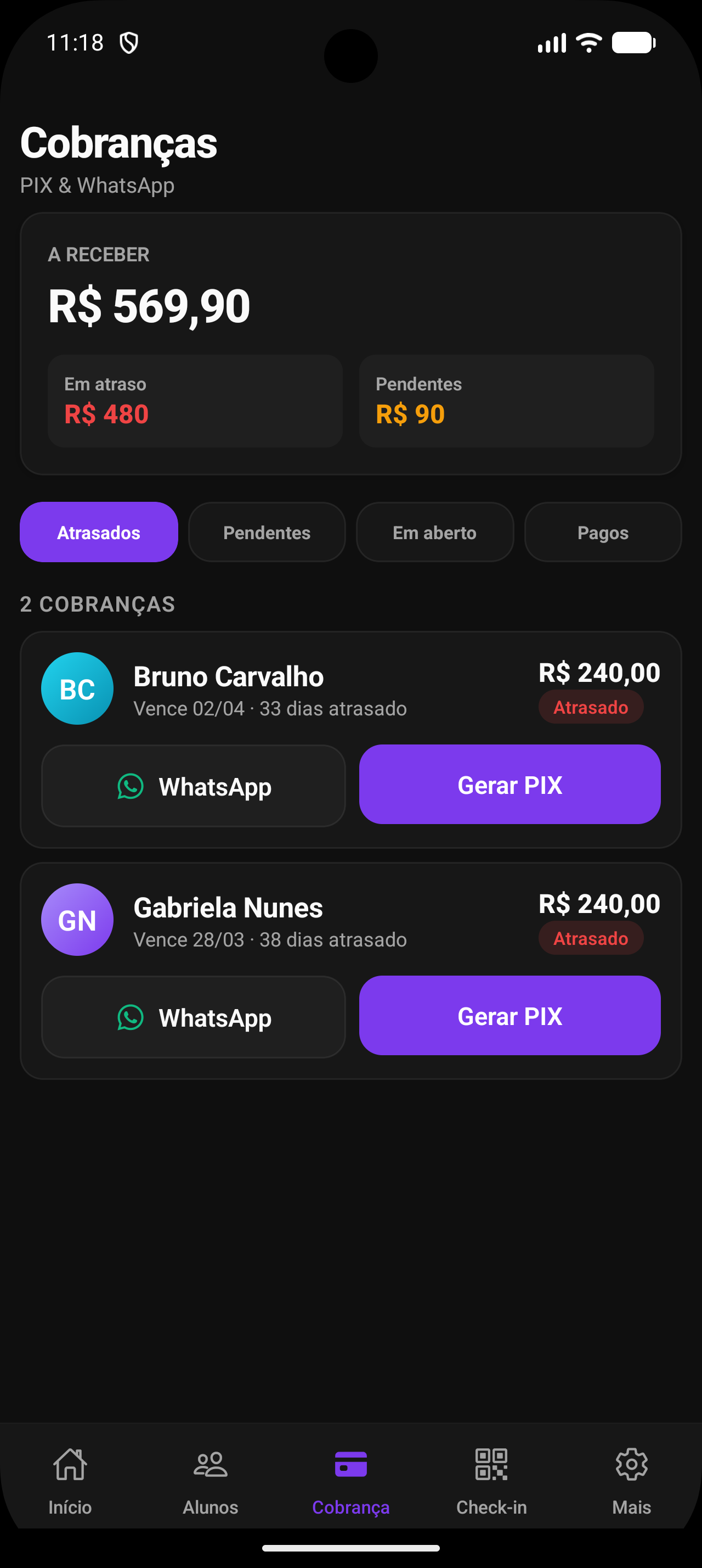 Cobranças PIX